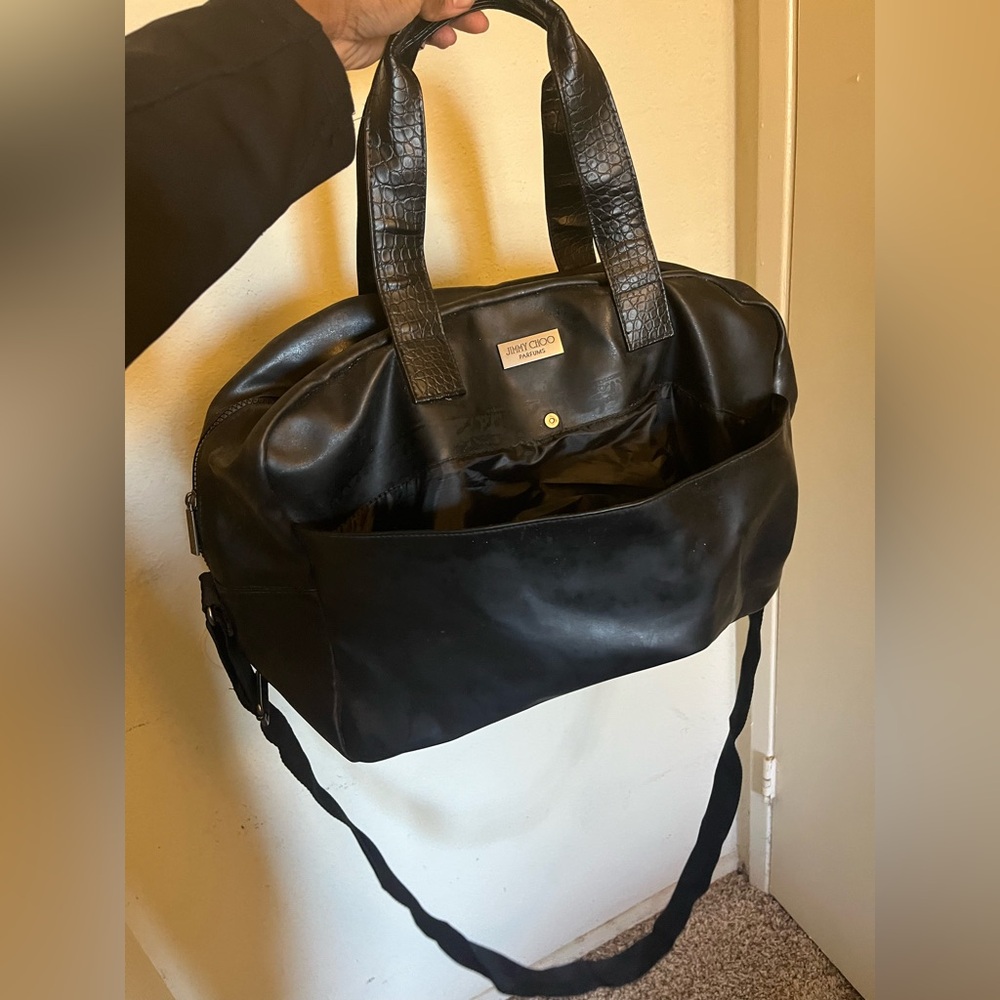 Jimmy Choo Black Leather Duffle
